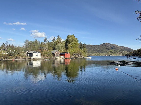 Naustet ligger meget fint til i idylliske Nordåsvannet.