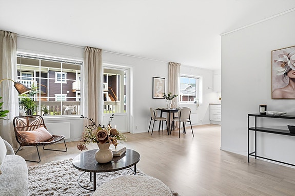 Velkommen til denne leiligheten på bakkeplan! Foto: Arild Brun Kjeldaas