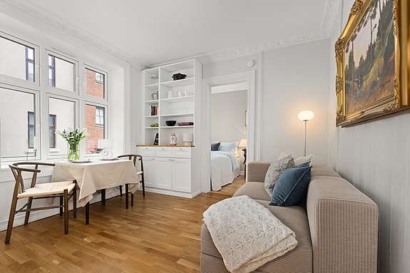 PrivatMegleren v/ Morten Bjørgum & Thomas Gunnerud presenterer denne lyse og pene leiligheten i et av Oslos mest populære og veletablerte boligområder | Foto: Remi Fredhjem.