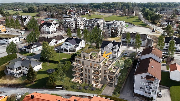 Unik mulighet! Helt ny og eksklusiv toppleilighet i salgsuksessen Stasjonsgata 22 som nå er under oppføring. Illustrasjon - avvik kan forekomme.