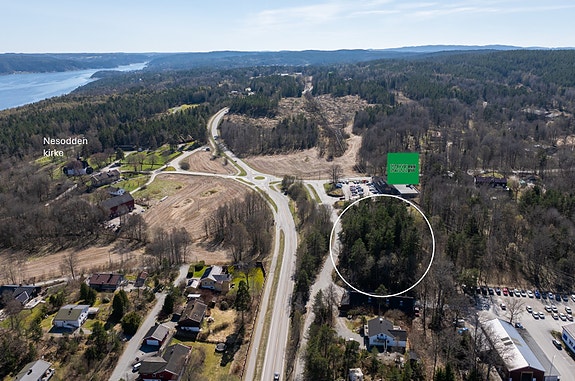 Nesodden/Kirkekrysset - Attraktiv næringstomt med god profilering mot innfartsvei!