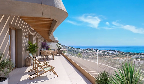 Moderne leilighet med 3 soverom | Stor terrasse | Attraktive fellesfasiliteter | Nær golf og strand
