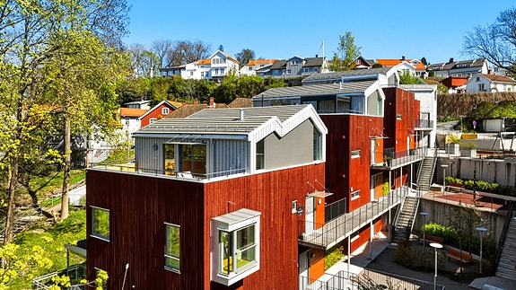 Toppleilighet i ytterste rekke - Snipetorplia 3 - Nå er det en mulighet til å sikre seg en av de siste leilighetene i det unike arkitektoniske leilighetsbygget med panoramautsikt over sentrum.