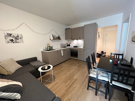Fellesområde med hvitevarer som følger med.