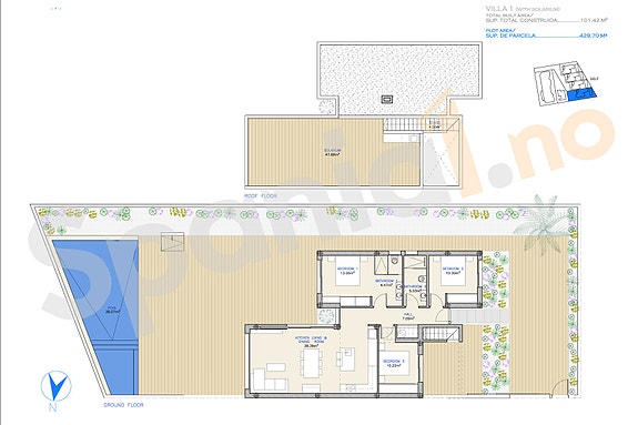 Plantegning villa 1