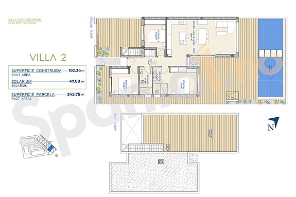 Ny villa ved golfbanen | Privat basseng | Takterrasse | Alt inkludert