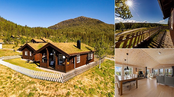 Flott og velholdt hytte fra 2014 på Haglebu | 4 soverom og alt på ett plan | Ski-inn/ut til langrennsløyper, Flå
