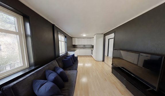 Store rom i bofelleskap rett ved NHH - 3D-Visning, Bergen