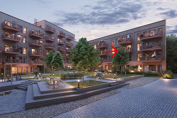 Piso de 2 habitaciones, 59 m²