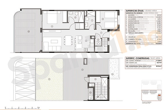 Plantegning penthouse nr. 6