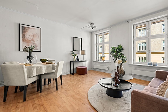 Velkommen til denne flotte leiligheten i Hesselbergs gate 5A! Foto: Elena Tamnes