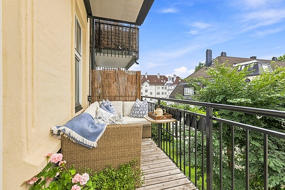 Velkommen til visning i flotte Erling Skjalgssons gate 32B. Svært attraktiv beliggenhet på Frogner. Foto: Marika Mørkestøl