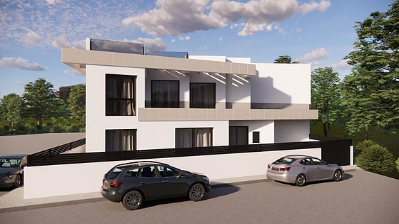 Moderne rekkehus | 3 sov og 2 bad | Stor uteplass | Mulighet for basseng og takterrasse