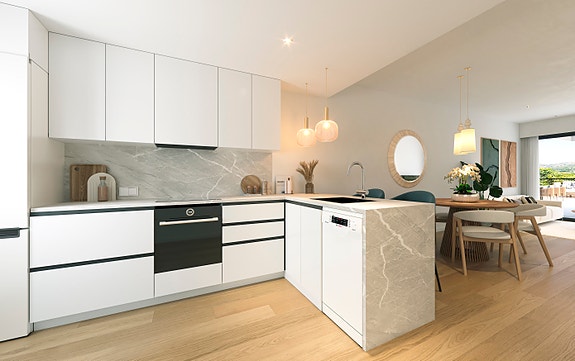 Sørvendt hjørnetoppleilighet med 2 soverom og 81 m² privat takterrasse