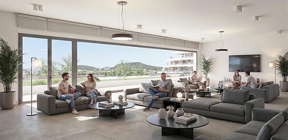 Ny leilighet med 3 soverom | 46 m² terrasse og havutsikt | Flotte fellesområder i Finestrat
