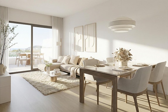Ny leilighet med 3 soverom | 46 m² terrasse og havutsikt | Flotte fellesområder i Finestrat