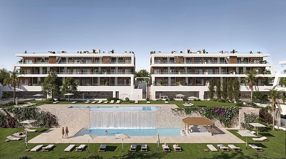 Ny leilighet med 3 soverom | 46 m² terrasse og havutsikt | Flotte fellesområder i Finestrat