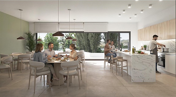 Ny leilighet med 3 soverom | 46 m² terrasse og havutsikt | Flotte fellesområder i Finestrat