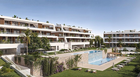 Ny leilighet med 3 soverom | 46 m² terrasse og havutsikt | Flotte fellesområder i Finestrat