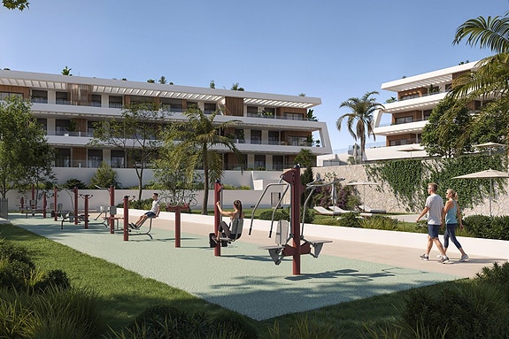 Ny leilighet med 3 soverom | 46 m² terrasse og havutsikt | Flotte fellesområder i Finestrat