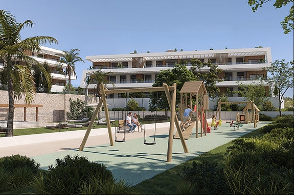 Ny leilighet med 3 soverom | 46 m² terrasse og havutsikt | Flotte fellesområder i Finestrat