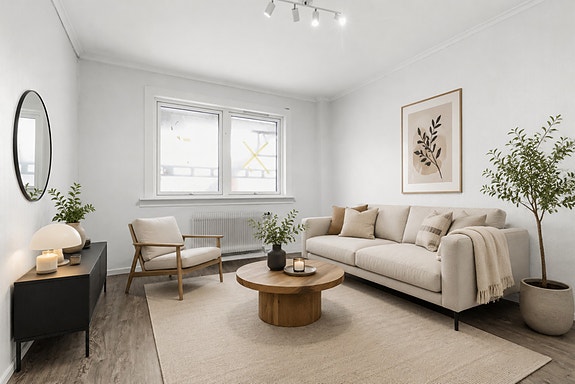 Velkommen til Sørkedalsveien 5A - Presentert av Siamak Ebrahimi v/EIE eiendomsmegling.
Foto: Marika Mørkestøl
Bilde med digital styling.