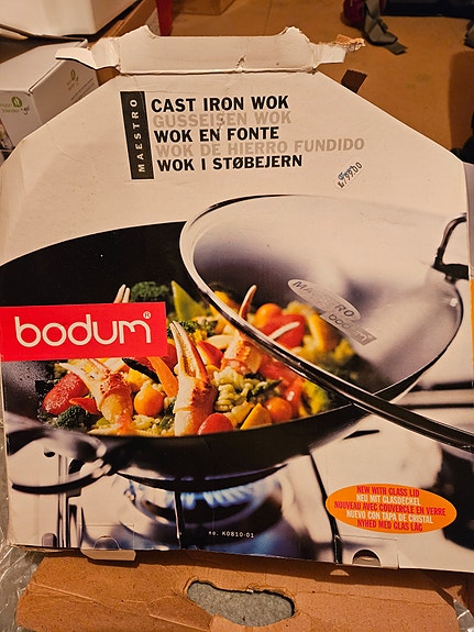WOK /støpejern fra Bodum med lokk FINN-torget