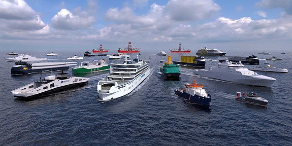 Armada of ships designed by LMG Marin