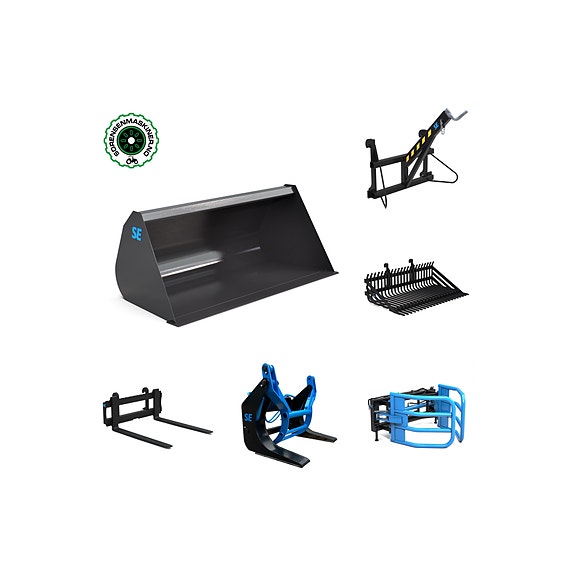 Snøskuffer | pallegafler | tømmerklyper | forlengere | rundballeklype