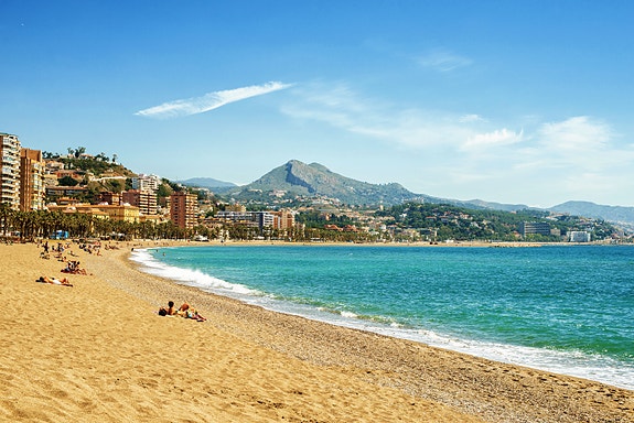 Sunny Malaga beach
