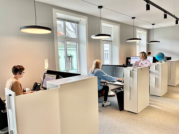 Vindusrekka ved Ålesundskontoret