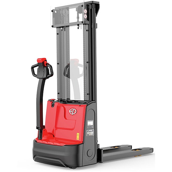 EP - ESA121 - Elektrisk palle stabler med fri løft - Innbygget lader og vedlikeholdsfritt batteri. Løfte høyder: 2,5 M - 2,7 M - 3,0 M og 3,3 M (flere varianter med kjøre høyde under 2000 MM)