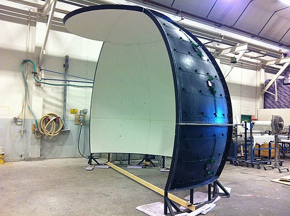 Skjerm for flysimulator