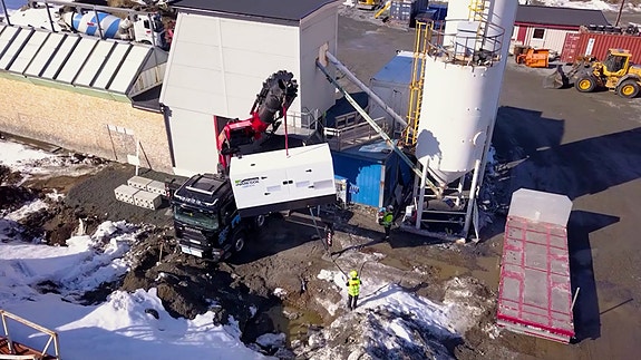 Levering av aggregat til kunde med vår sammarbeidspartner Ice Drift.