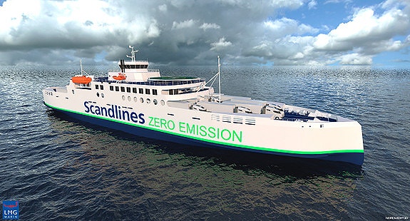 Battery-electric Truck Ferry to operate between Denmark and Germany after delivery in 2025