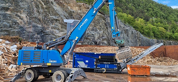 Eggersmann grovkvern og Fuchs materialhåndterings maskin