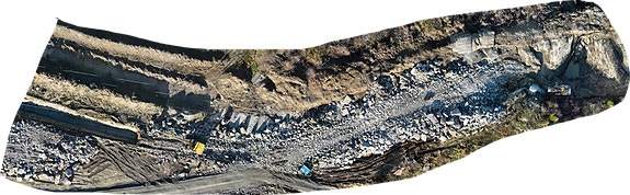 Ortofoto av en anleggsplass