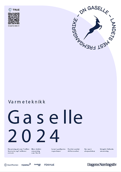 Varmeteknik ble Gaselle bedrift i 2024
