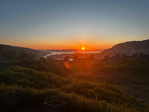 Solnedgang fra Montana