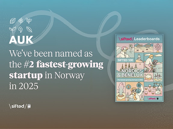 I forrige uke ble vi kåret til #2 raskest voksende startups i Norge