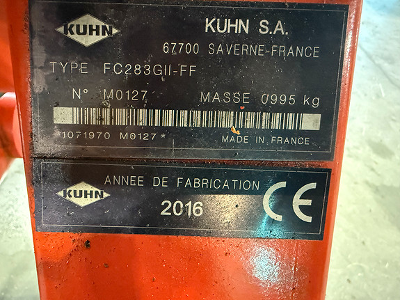Kuhn GA283 GII-FF 2016, kr 117 000,-