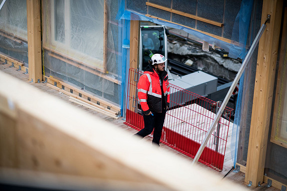 Øystein Olesen på byggeplass