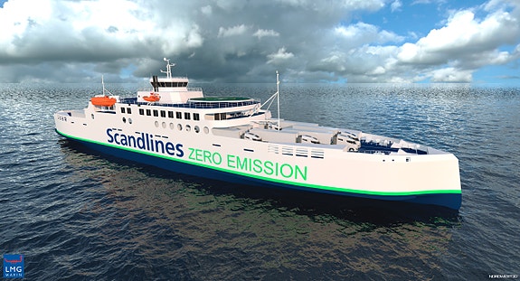 Battery-electric Truck Ferry to operate between Denmark and Germany after delivery in 2025