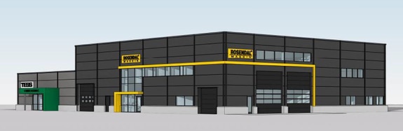 Nytt bygg under oppføring i Galteråsen Næringspark. Blir ferdig oktober 2025