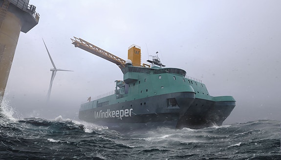 Innovative Windturbine Service Vessel under construction for GC Rieber Shipping