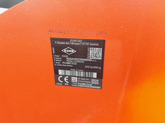Kuhn FC3561TCD 2024, kr 445 000,-
