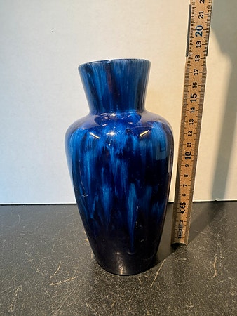 West Germany Scheurich 523-18 Fat Lava Blue vase