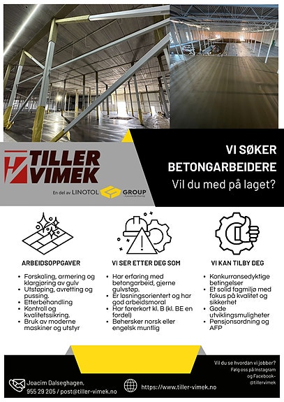 Betongarbeider - klargjøring og støp