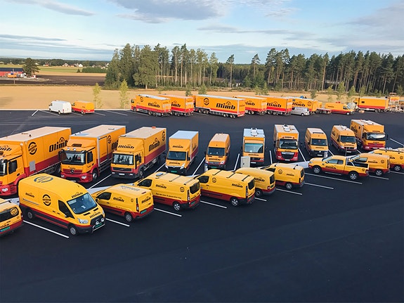 Vi har totalt 80 biler og en stor maskin- og utstyrspark.