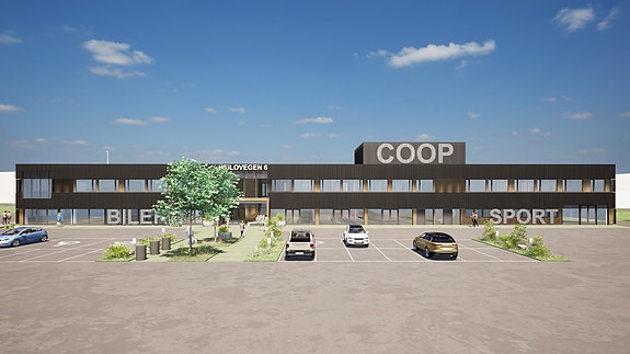 Coop Nord SA sitt nye servicekontor, under utvikling.